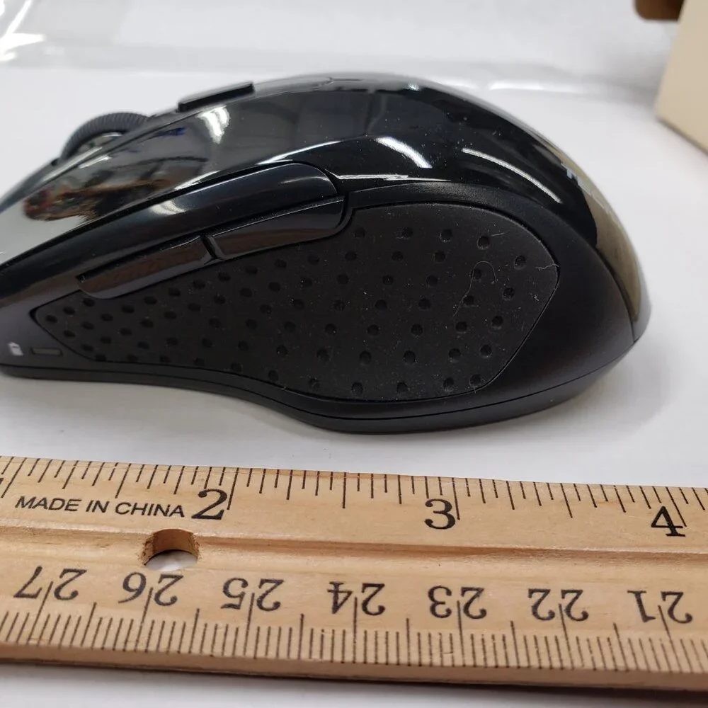 TECKNET Wireless Mouse (2.4G) USB Black for PC MAC. TK-MS009 Rechargeable.